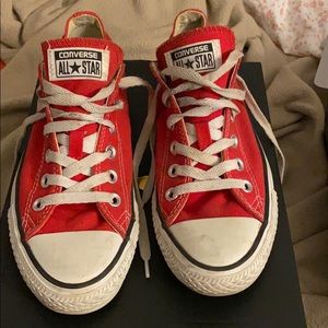 Red converse sneaker
